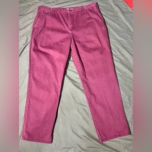 Izod Saltwater Stretch Men’s 40x32 Magenta Straight-Leg Slacks